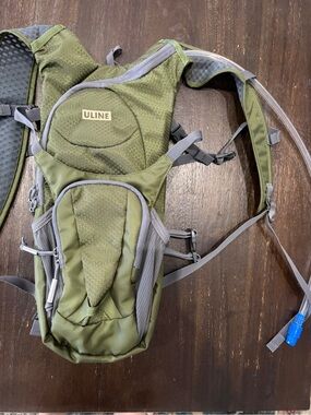 Uline Hydration Backpack Water Reservoir Hiking Cycling Running Olive Green New